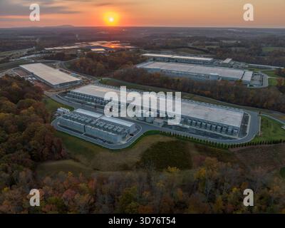 Technology Company Data Center with Solar Array, NC Stock Photo