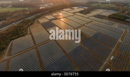 Solar Array for Data Center, NC Stock Photo