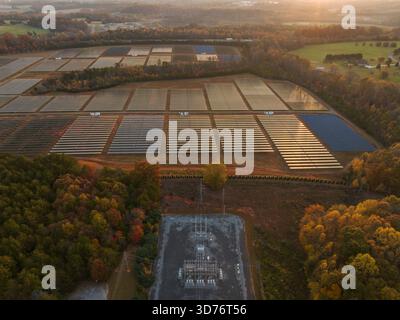 Solar Array for Data Center, NC Stock Photo