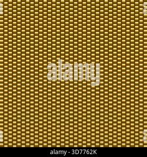 Seamless woven pattern in gold background. Abstract golden metallic surface texture. Graphic design vector illustration for Cover Banner Backdrop Post Stock Vector