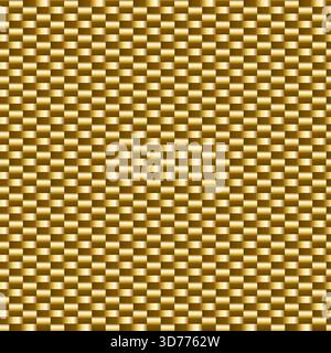Shiny gold geometric weave seamless pattern background. Golden metallic texture surface. Graphic design vector illustration for Cover Banner Backdrop Stock Vector