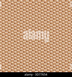 Beige gradient geometric weave seamless pattern background. Woven polymer surface background. Graphic design vector illustration for Cover Banner Back Stock Vector