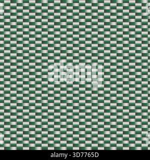 Green White checkered abstract background. Woven polymer seamless pattern surface. Graphic design vector illustration for Cover Banner Backdrop Poster Stock Vector