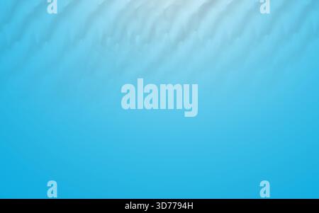 Clean and Elegant Abstract Ocean Blue Background with Soft Wavy Textures, Offering a Universal and Minimalist Design Appeal Stock Vector