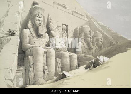 The Great Temple of Aboo-Simble, Nubia / David Roberts, R.A Stock Photo ...