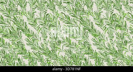 Stylized, hand drawn fir tree branches and snow flakes seamless vector pattern design for winter holidays. Festive decorative background for web, prin Stock Vector