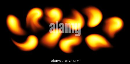Vector Illustration Background Fiery Orbs In Soft Blur Swirls Create A Warm Abstract Motion Scene Evoking Energy Heat And Light Stock Vector