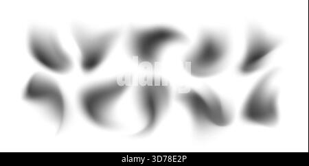 Vector Illustration Abstract Background Swirl Shapes In Gray Stock Vector