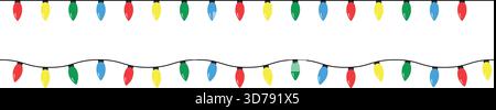 Vector illustration of Christmas lights . Stock Vector