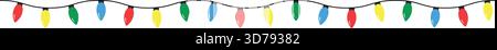 Vector illustration of Christmas lights . Stock Vector