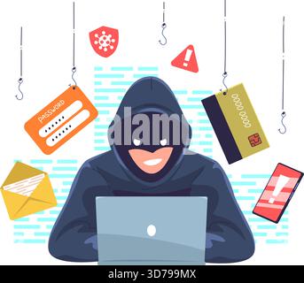 cybersecurity threat cartoon Stock Vector Image & Art - Alamy