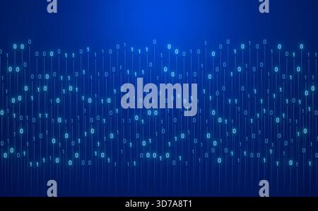 Abstract digital binary code moving up and down agains blue background. Abstract binary code moving up and down agains blue background. Digital, technology, data, encryption, process. img technology086s01 binary code lines data concept Stock Photo