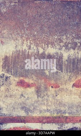 Photo of old and worn steel sheet, abstract background. Stock Photo