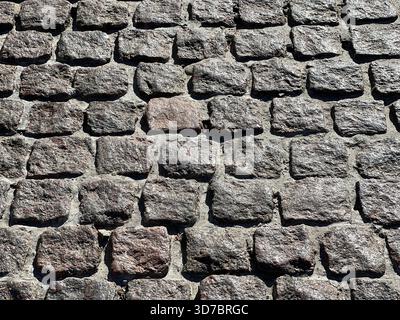 Pavement stone block paving tiles Stock Photo