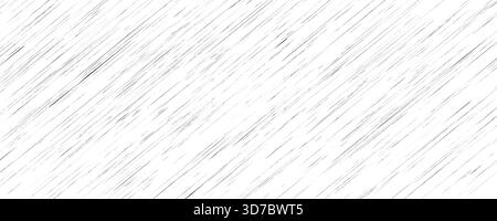 Small scratch seamless texture. Old grunge diagonal brush strokes wallpaper. White and black rough slanted stripe backdrop. Distress thin lines surface overlay. Vector weathered pattern background Stock Vector