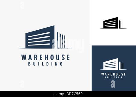 Modern warehouse logo symbol icon design illustration Stock Vector