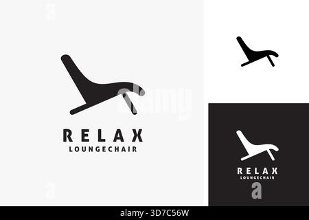 Simple lounge chair logo symbol icon design Stock Vector
