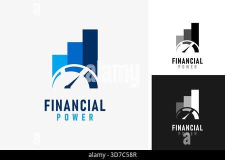 Financial power logo symbol icon design Stock Vector