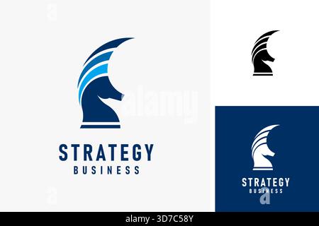 Strategy business logo symbol icon design Stock Vector