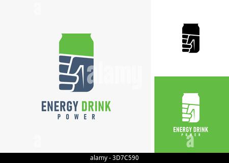 Energy drink logo symbol icon design Stock Vector