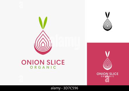 Red onion logo symbol icon design Stock Vector
