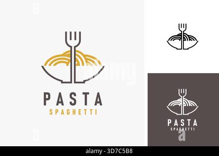 Pasta spaghetti logo symbol icon design Stock Vector