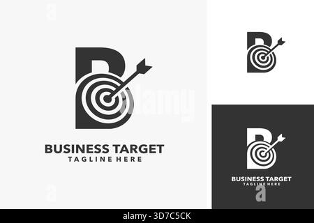 Letter B for business target logo design Stock Vector