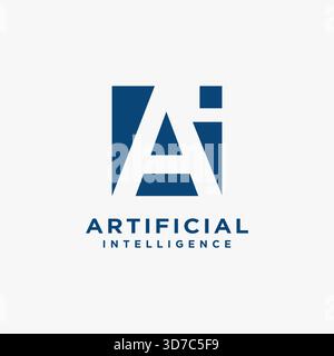 Letter AI logo design Stock Vector