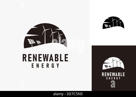 Renewable energy logo symbol icon design Stock Vector