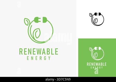 Renewable energy logo symbol icon design Stock Vector