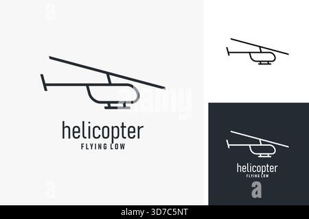 Simple helicopter logo symbol icon design Stock Vector