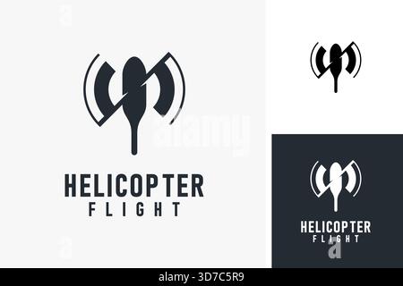 Simple helicopter logo symbol icon design Stock Vector