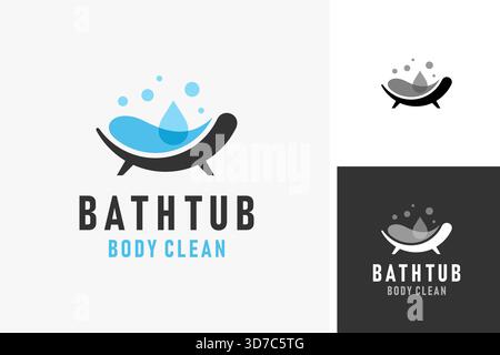 Bathtub logo symbol icon design Stock Vector