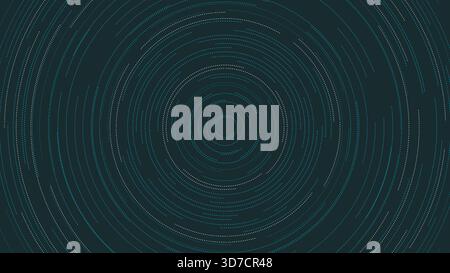 Technological background with moving light particles in circle. Futuristic design template for business, development, technology and future. Vector Stock Vector