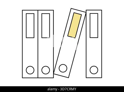 Folders archive icon, vector illustration. Stock Vector