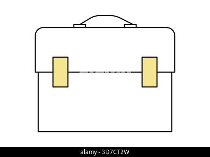 Briefcase icon, flat vector illustration Stock Vector
