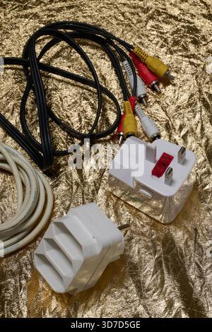 electrical and electronic cable  components Stock Photo
