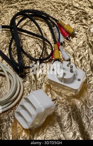 electrical and electronic cable  components Stock Photo