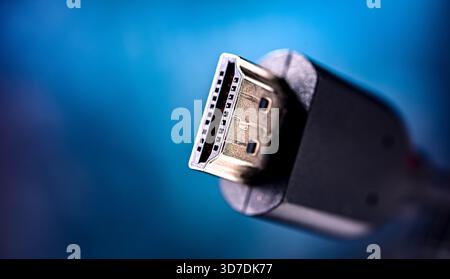 Male HDMI type A connector for transmitting video data Stock Photo