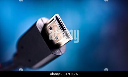 Male HDMI type A connector for transmitting video data Stock Photo
