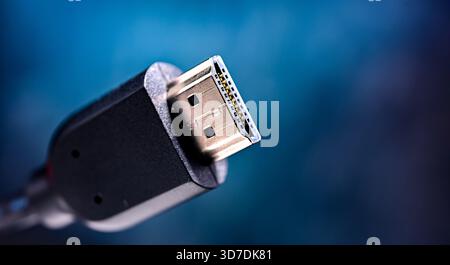 Male HDMI type A connector for transmitting video data Stock Photo