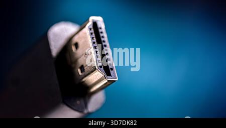 Male HDMI type A connector for transmitting video data Stock Photo