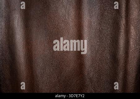 Brown Textured Leather Surface Folds. High quality photo Stock Photo