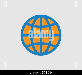 Website icon vector. Web icon page symbol for your web design. Internet world vector. Website icon corporate icon design. Stock Vector