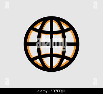 Website icon vector. Web icon page symbol for your web design. Internet world vector. Website icon corporate icon design. Stock Vector