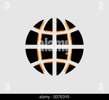 Website icon vector. Web icon page symbol for your web design. Internet world vector. Website icon corporate icon design. Stock Vector
