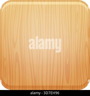 A wooden frame with a brown background. The frame is square in shape Stock Vector