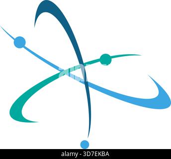Atom logo icon design illustration Stock Vector