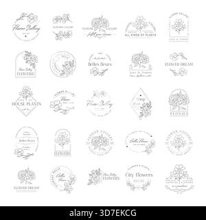 Floral Rose Logo. Elegant, nice and creative flower logo for various design projects. Rose logo can be used as symbols, icons, or others template. Stock Vector