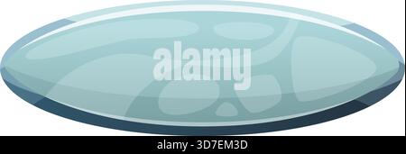 A blue, round, smooth, shiny object. It is not clear what the object is, but it is not a rock or a piece of glass Stock Vector